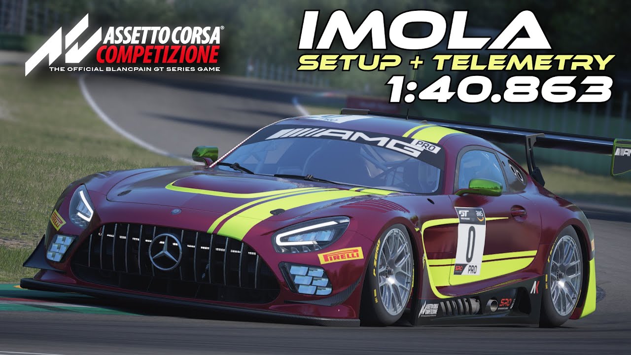 Урок по трассе Имола в Assetto Corsa Competizione + настройки на Mercedes AMG GT3 EVO.