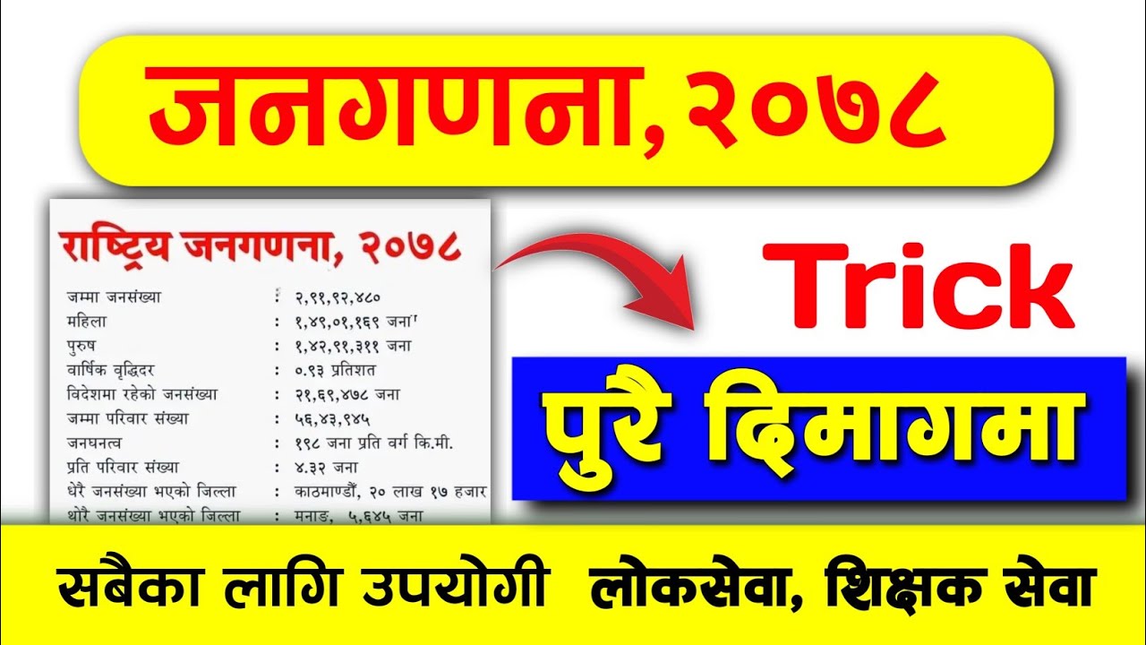 जनगणना २०७८ याद गर्ने सजिलाे तरिका Tricks | Part 1