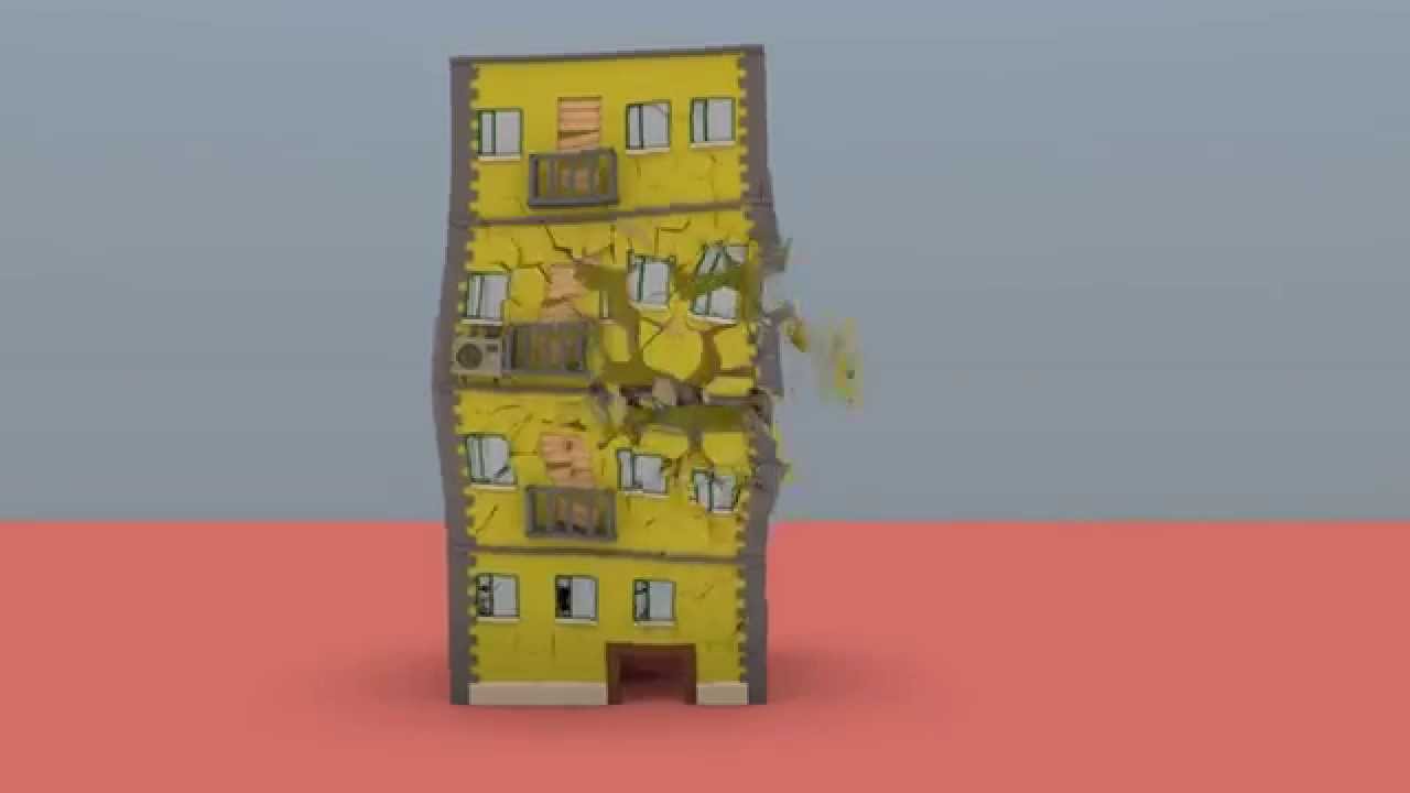 BlenderVFX-Building Destruction Tests 1!