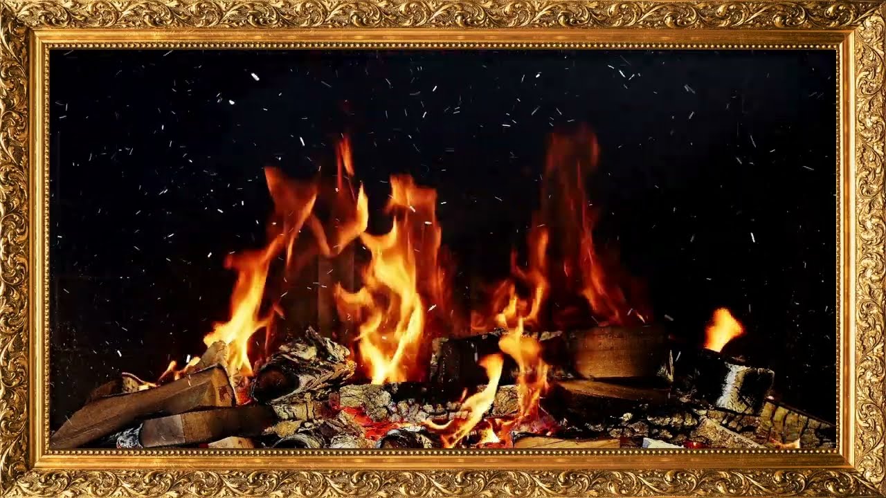 Cozy Crackling Fireplace | Framed TV Art | Soothing Screensaver without Music | Free | No Ads