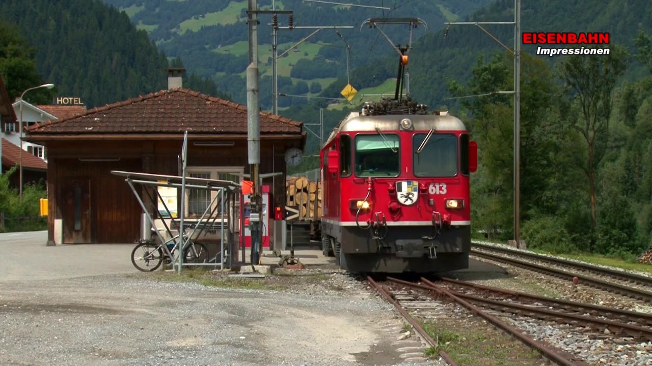 Die RhB 2017 - Holzabfuhr in Furna