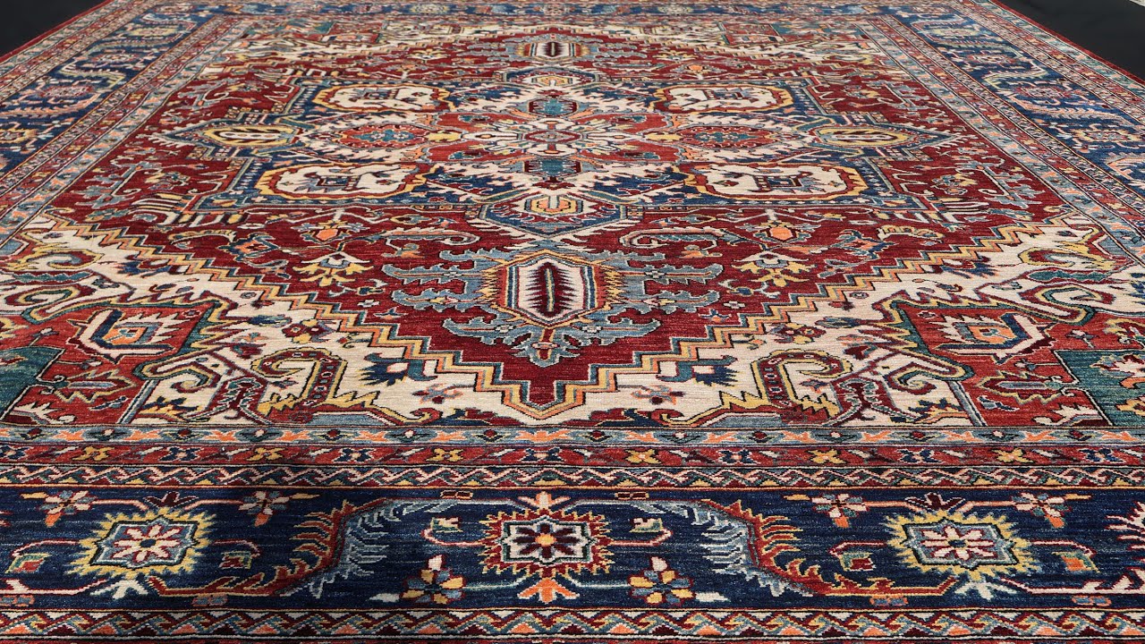 Heriz – Authentic Afghan Hand-Knotted Rug (Approx. 10′ × 13′9″)