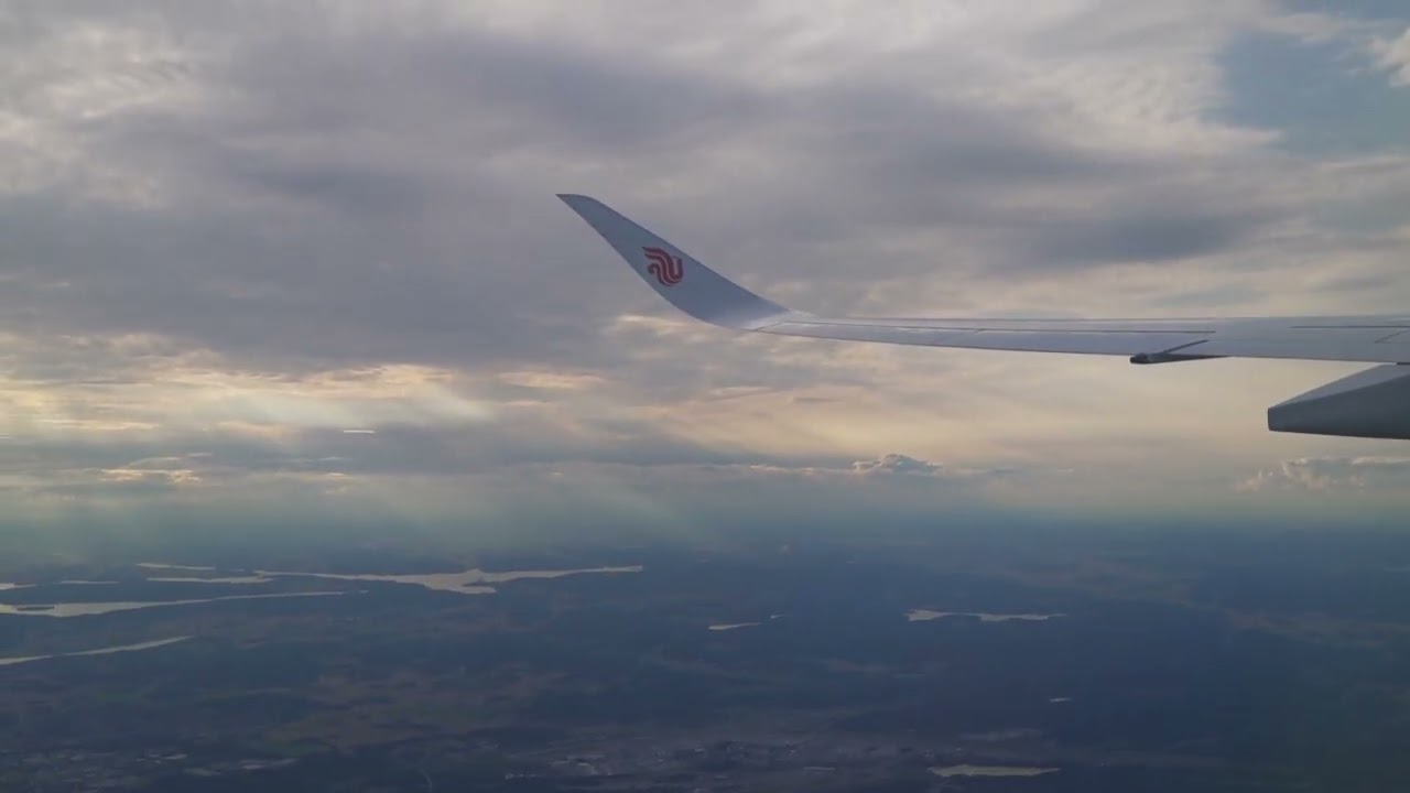 Sweden, Stockholm, Arlanda Airport, takeoff with Air China to Bejing