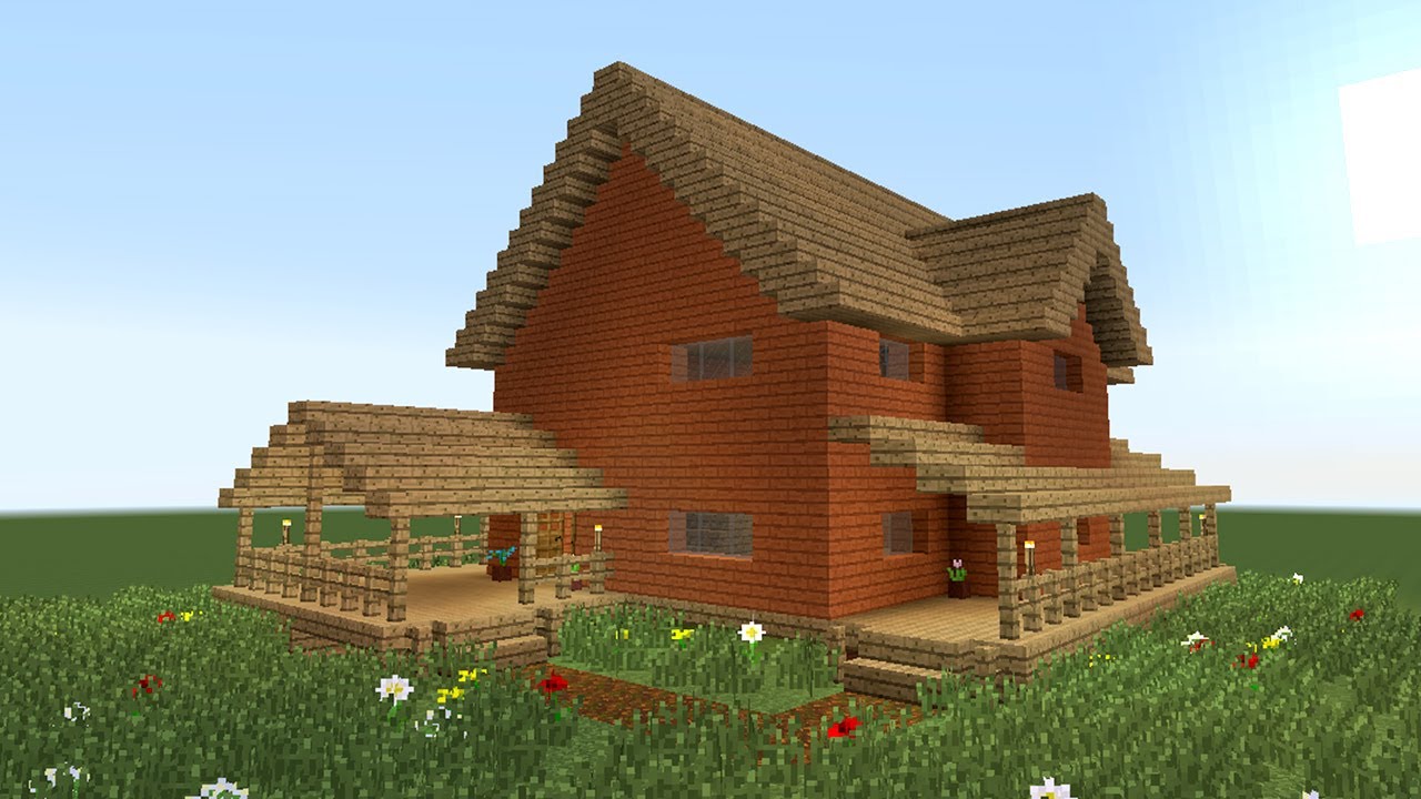 MINECRAFT: How to build big wooden house #2