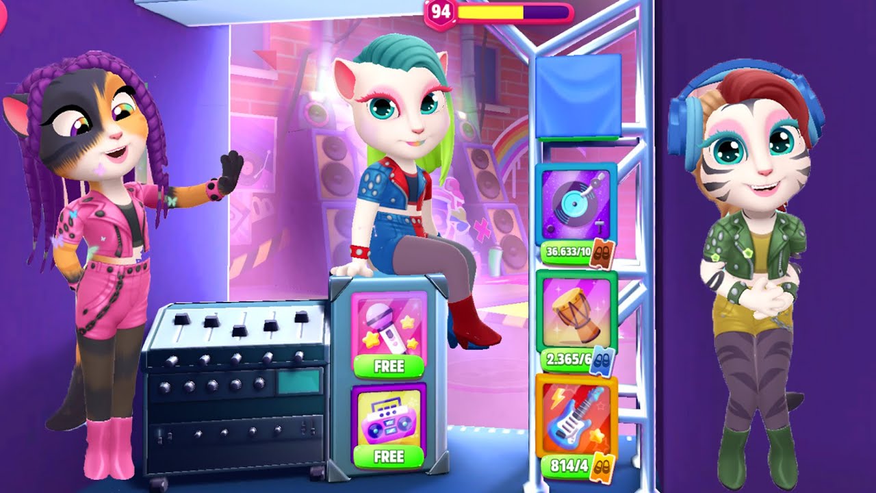 Angela 2 Play All Lever 1-5-10-15-30 Dance Music | My Talking Angela 2 New Game Part 2