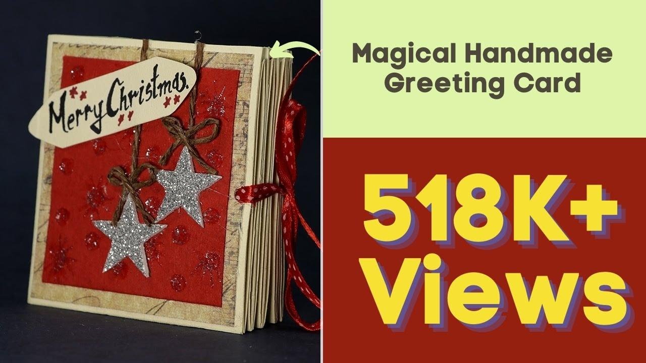 DIY Pop Up Corner Christmas Card - Magical Handmade Greeting Card for Christmas