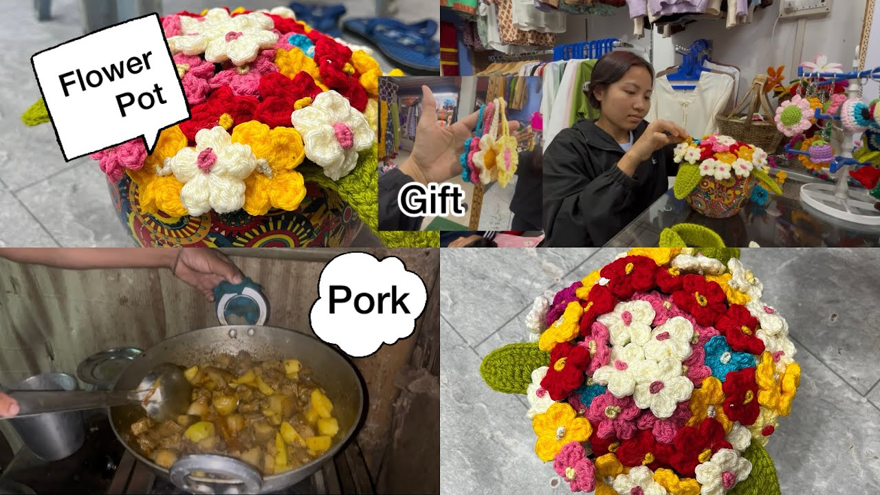 Bhot din ka bat aaj complete hogiya flower pot 🌼 // bhen luk ko mera traf se chota gift 🎁