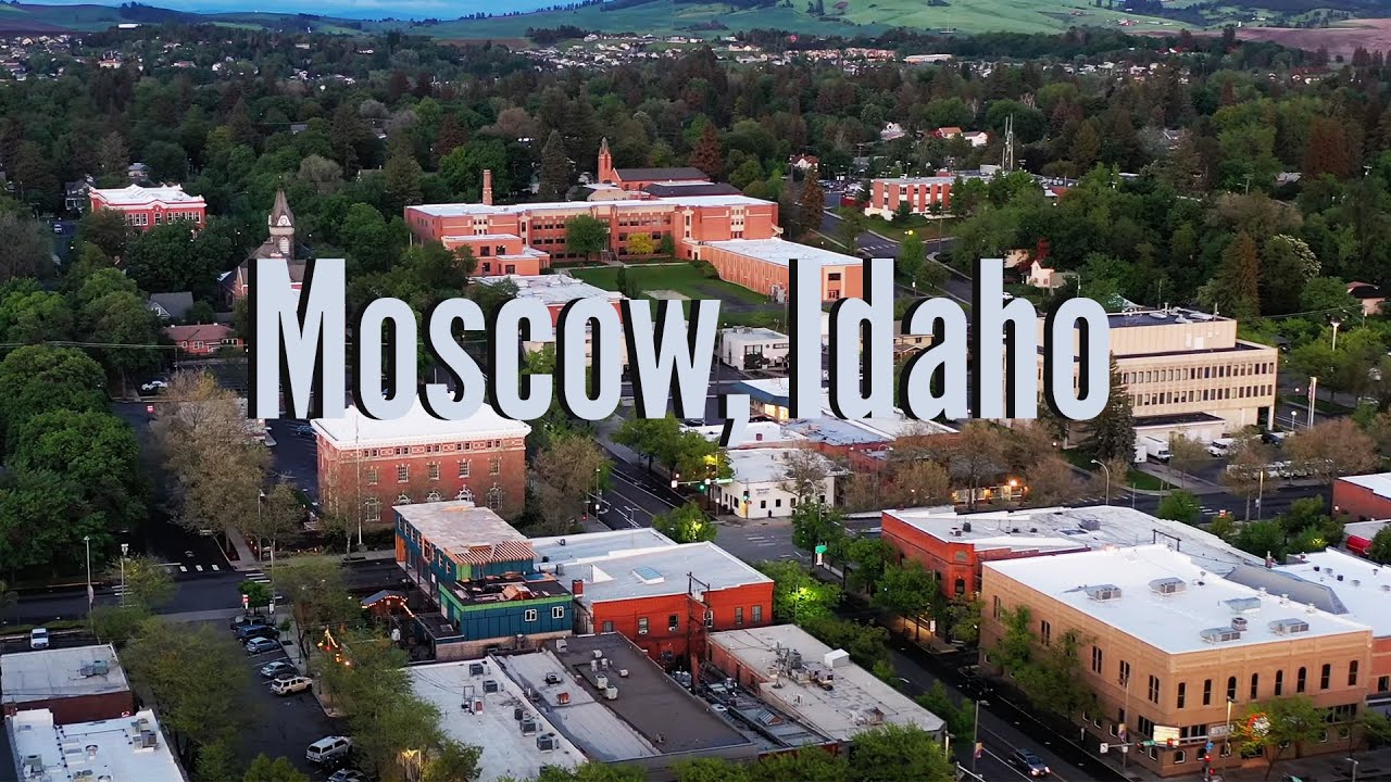 Moscow, Idaho from Above: Stunning 4K Aerial Tour of Downtown