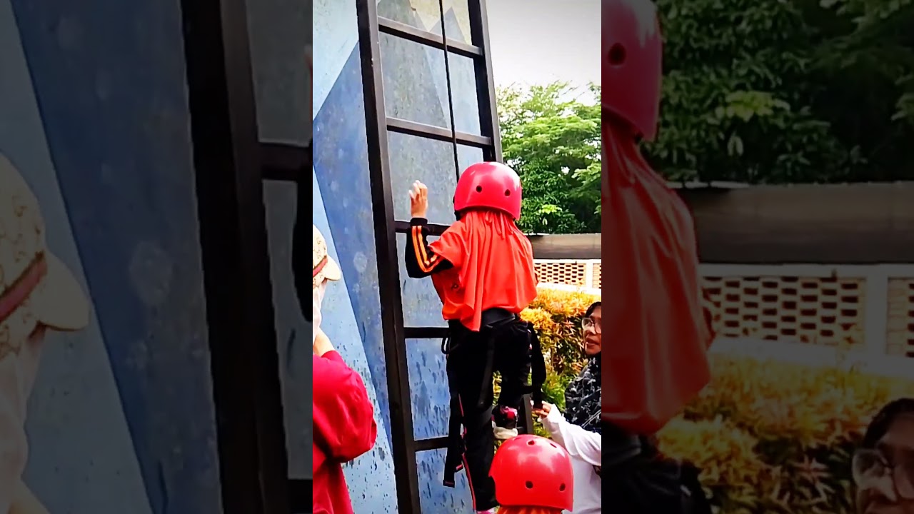 Mengasah keberanian Naik Outbound, Putri harus bisa #putriartharafifah #outbound #shorts #fyp