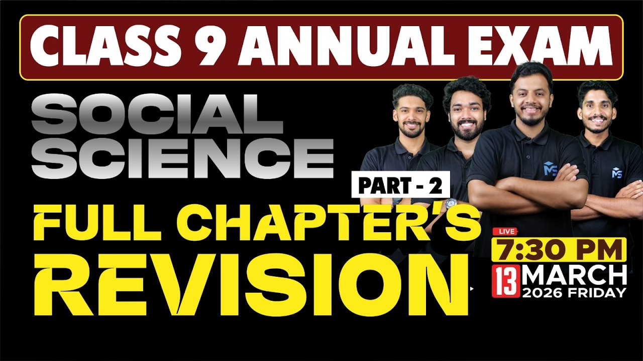CLASS 9 Annual Exam 2026 | Social Science Full Chapter's Revision Part 2 | LIVE | MS SOLUTIONS