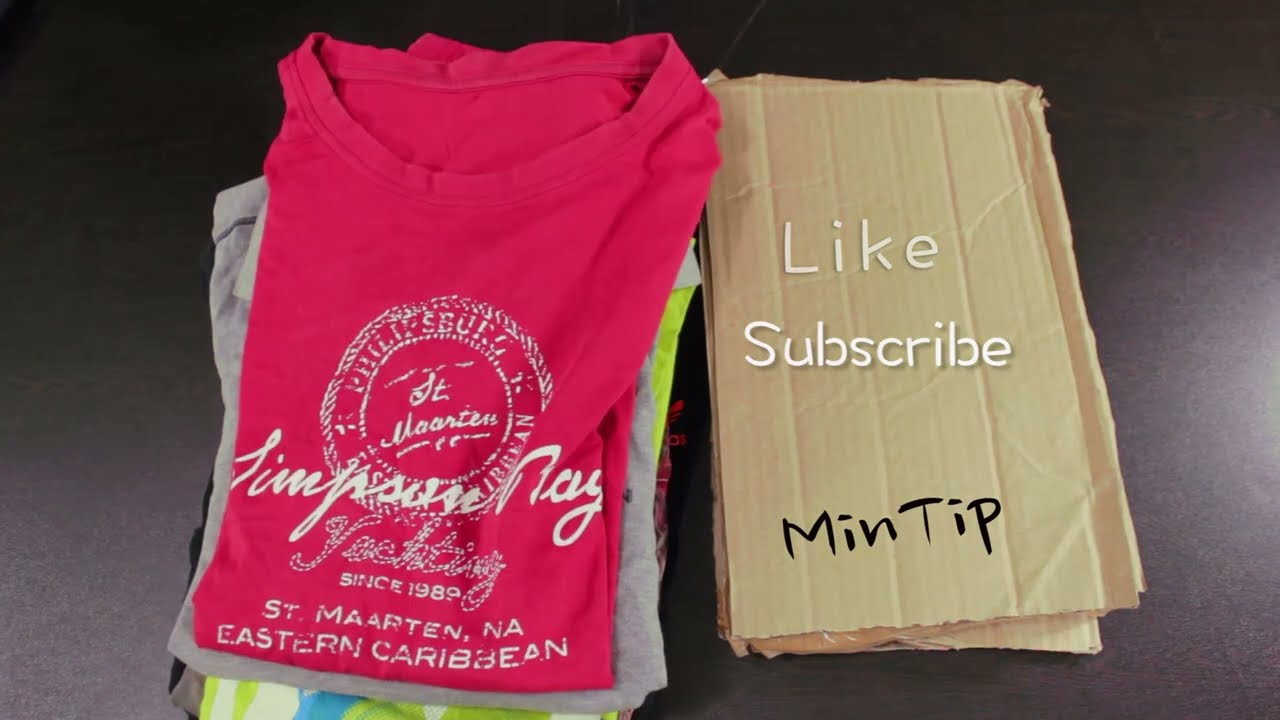 cardboard into clothes folding hacks
