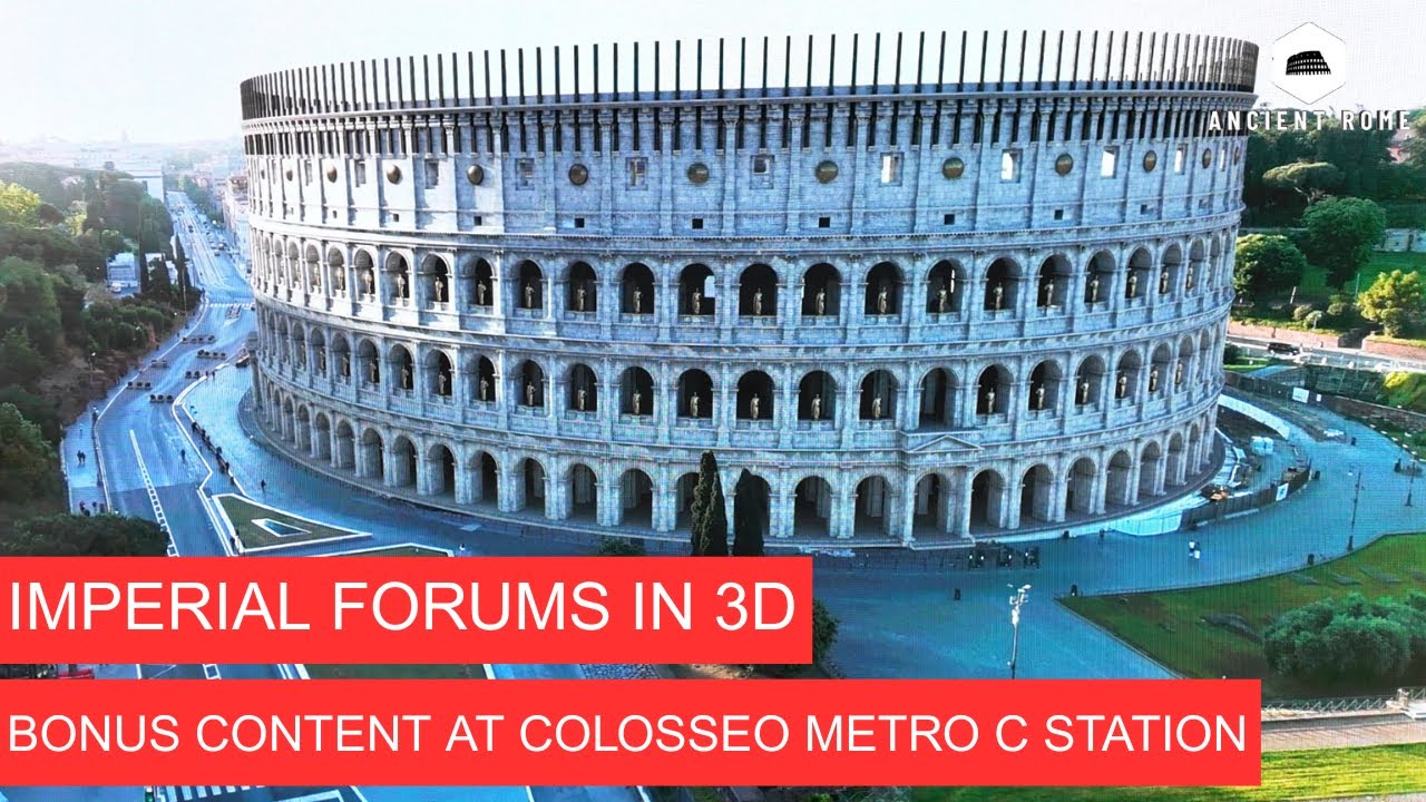BONUS: Imperial Forums in 3D 🏛️✨ | FREE Reconstruction at the Colosseo Metro C Station