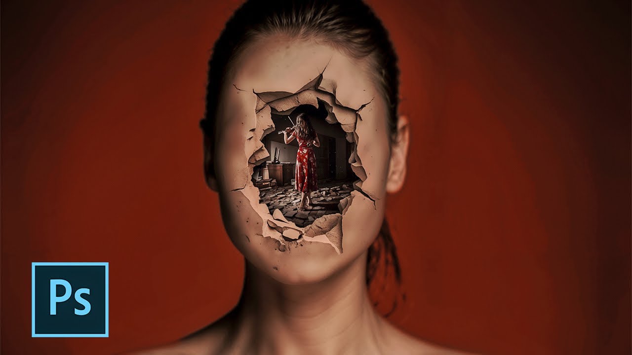 Photoshop Manipulation Hole Face Photoshop Tutorial
