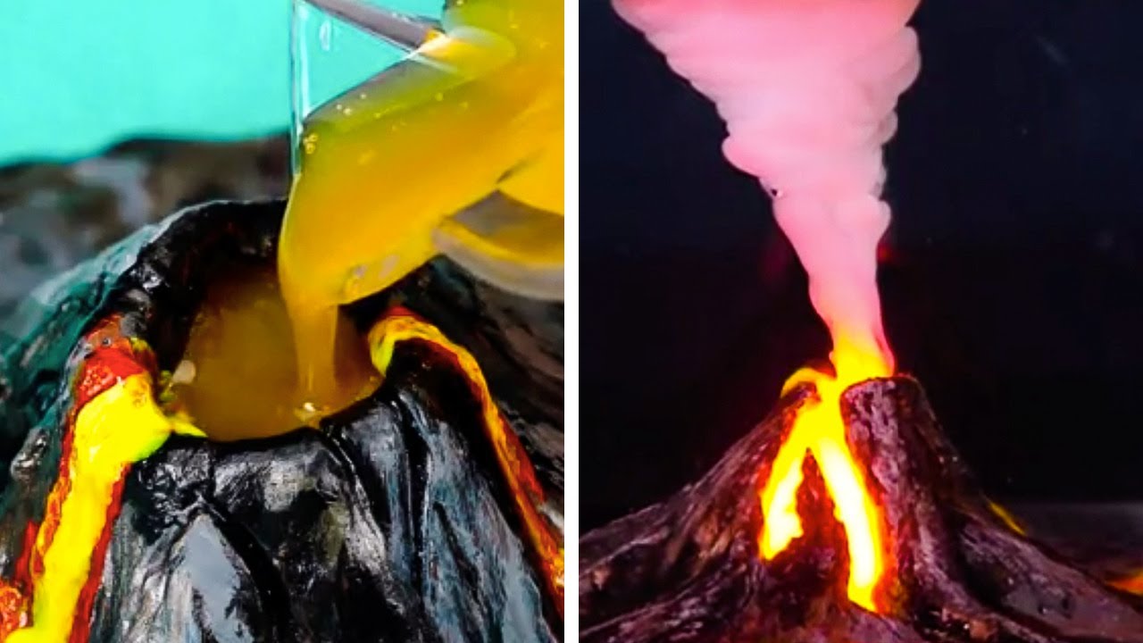 Volcano Diorama With Lava In Epoxy Resin || Resin DIY`s and Crafts