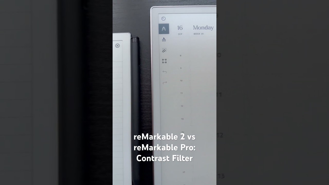 reMarkable 2 vs reMarkable PRO - New Contrast Filter in PDF files