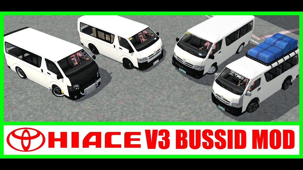 Toyota Hiace Standard Roof BUSSID MOD (V3 UPDATE + NEW RELEASE)