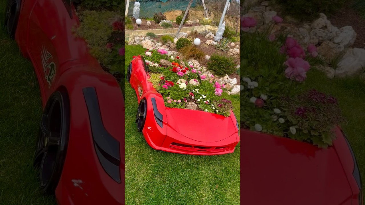 Bah&ccedil;enin en g&uuml;zel aranjmanı ❤️#arabaaranjman #&ccedil;i&ccedil;ek #bah&ccedil;e #garden #flowergarden #shortsvideo#keşfet