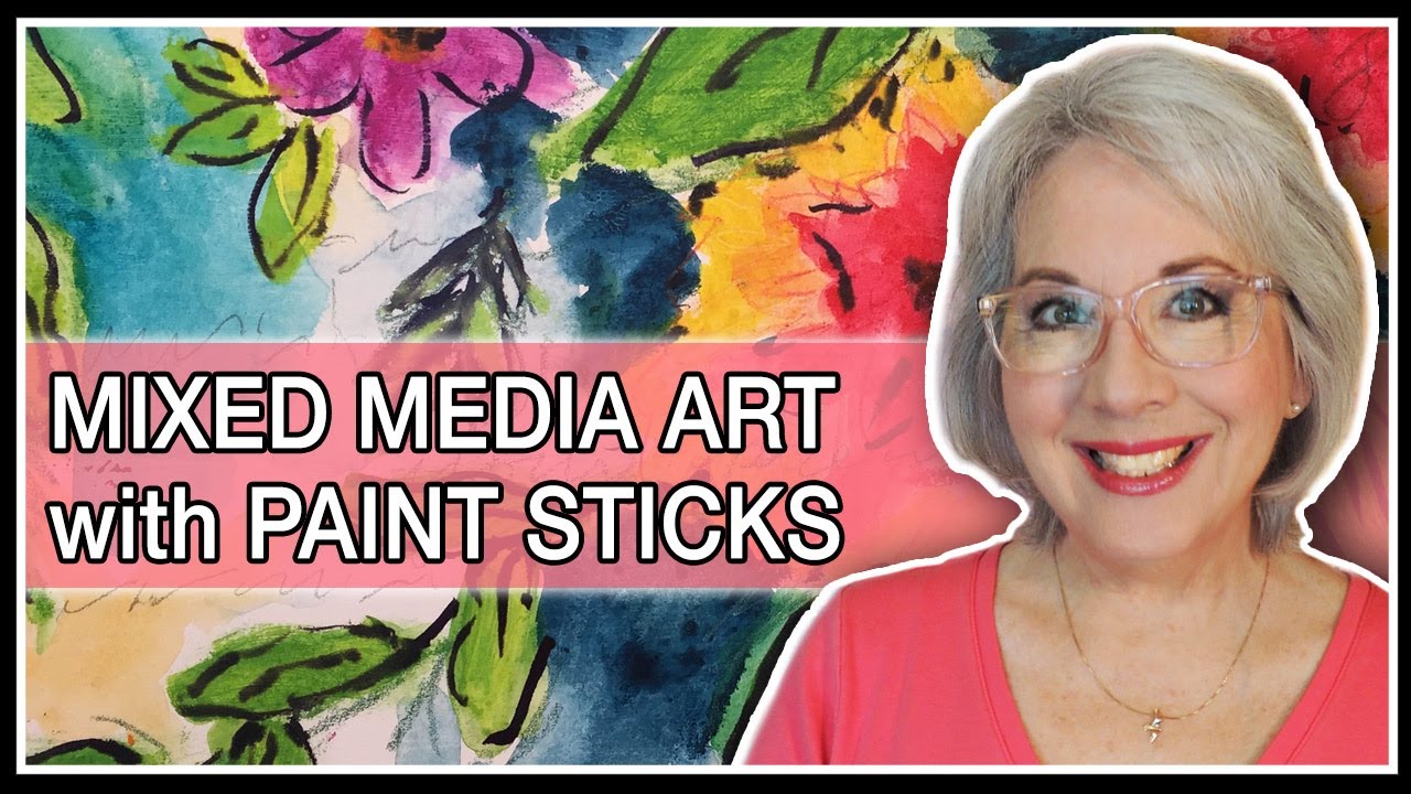 MIXED MEDIA Art Tutorial | ART JOURNALING with PAINT STICKS