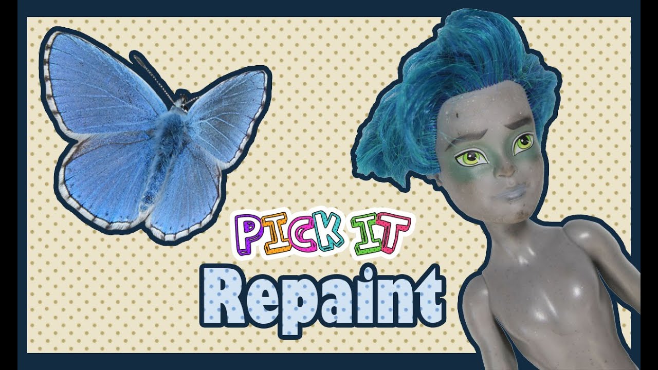 Pick it 1 - Monster High Repaint - Bellargus - Butterfly OOAK Doll - English Subtitles