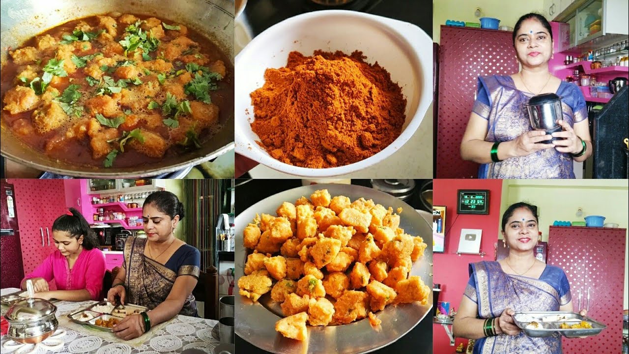 INDIAN MOM LUNCH ROUTINE, Pav Bhaji Masala, Masoor Dal Pakode Masoor dal ki Sabji, Phulka Roti Rice