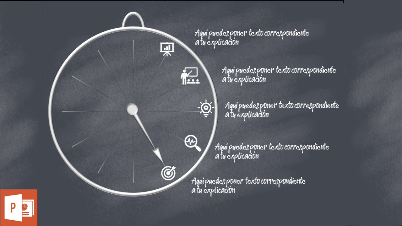 Presentaciones en PowerPoint. ⏰ RELOJ  ⏰. [Infografía animada]. PLANTILLA GRATIS