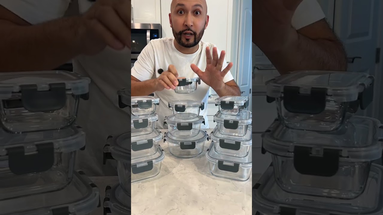This Glass Containers come in with airtight lids #glasscontainers #glassstoragecontainers