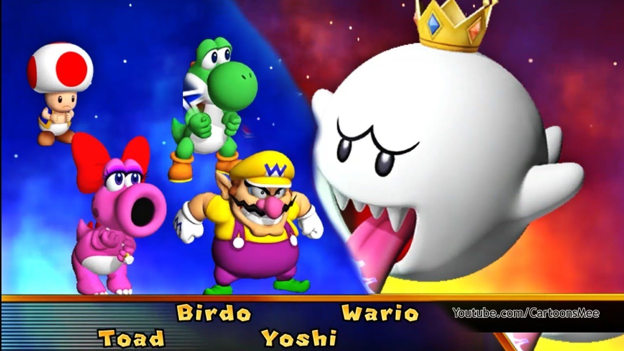 Mario Party 9 Boss Rush - Wario vs Yoshi vs Birdo vs Toad| CartoonsMee