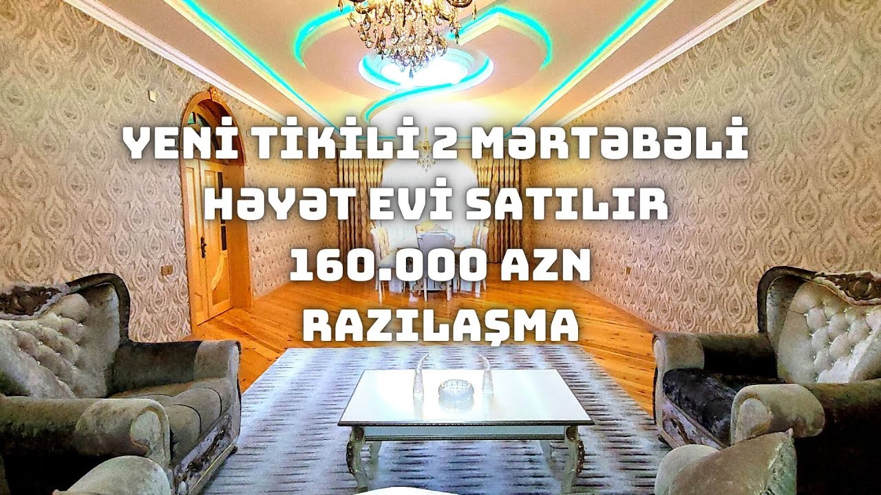 GENCEDE TEMIRLI HEYET EVI SATILIR 160.000 AZN | RAZILAŞMA VAR | GENCEDE SATILAN EVLER