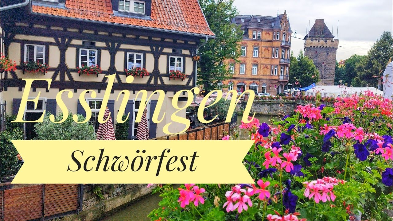 Esslingen am Neckar, Schwörfest 2024 🇩🇪⛪🏚️🏘️🏫🔥 Old City