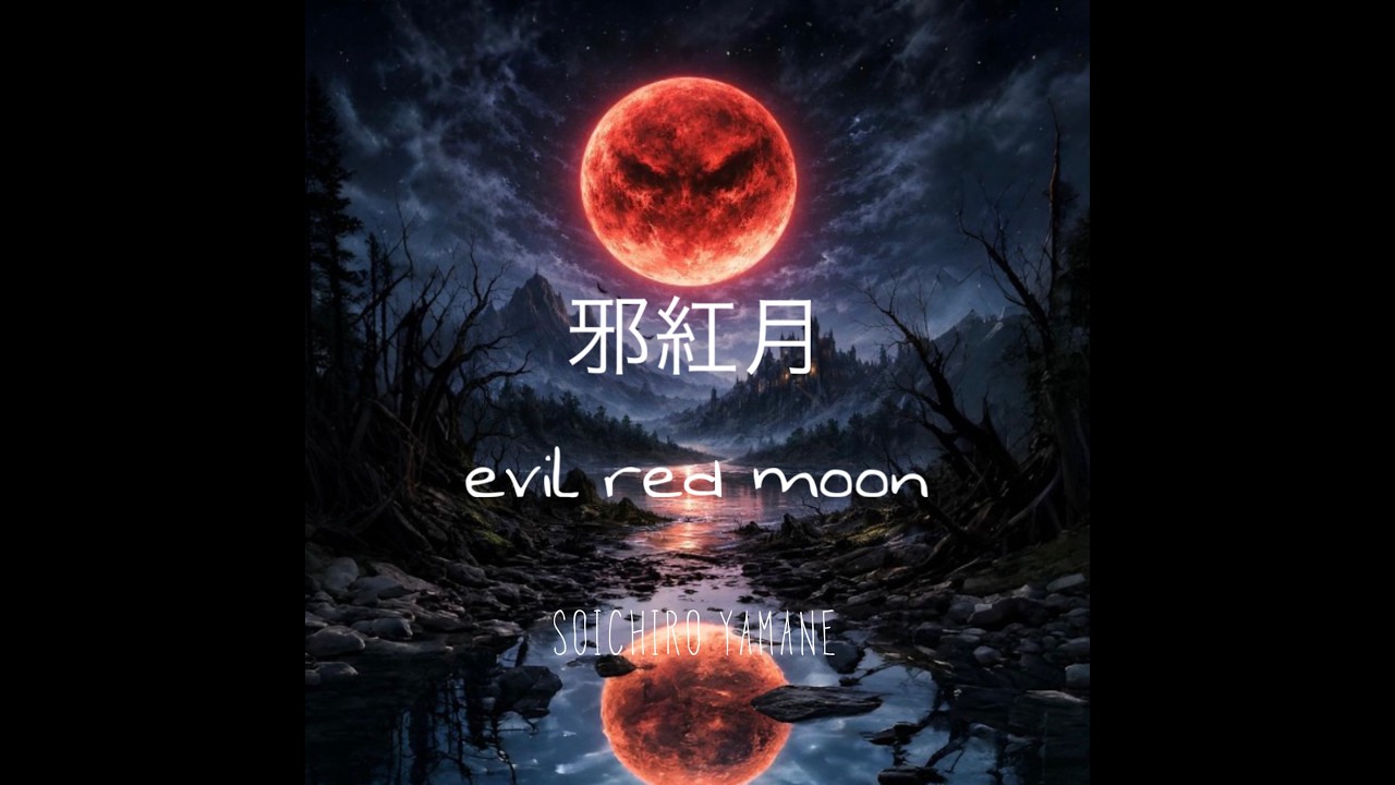 【music video】Soichiro Yamane - 邪紅月 evil red moon(original  instrumental music/melodic slide guitar)