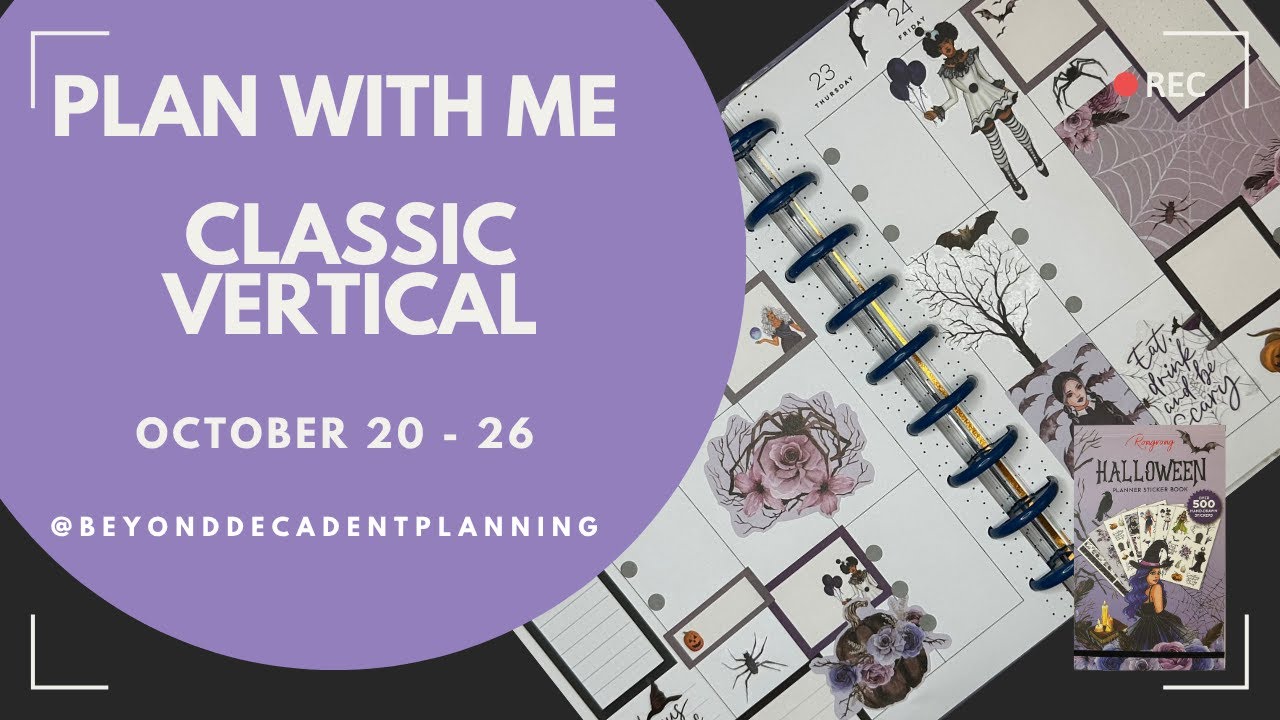 Plan With Me! | Classic Vertical Happy Planner | RongRong Stickers | October 20-26, 2025