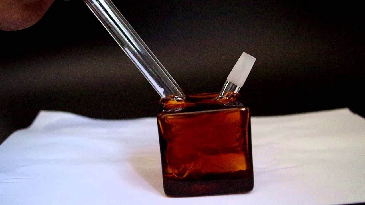 glass cube Diffused Downstem perc bong oil rig water pipe