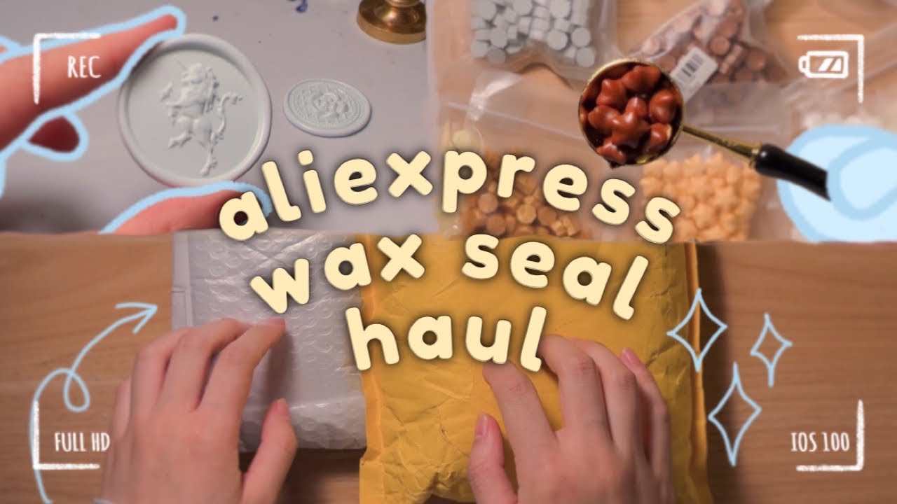 📦 aliexpress wax seal haul | ✨ asmr unboxing + wax seal stamping