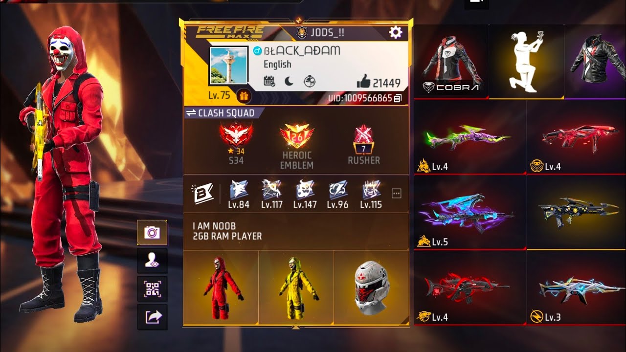 free fire game player live video