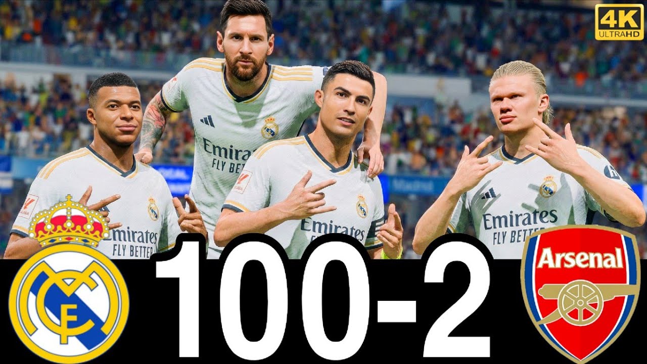FC 24 -MESSI RONALDO NEYMAR & MBAPPE | ALL STARS |  AL NASSR 100-0 MANCHESTER UNITED