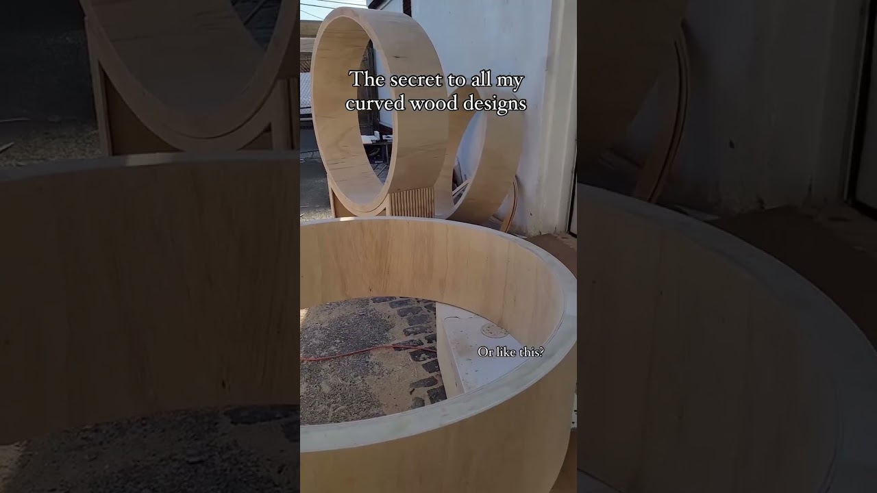 The Secret to Creating Curved Wood Designs | Easy Bendy Wood Hack.    #Woodworking  #WoodBending