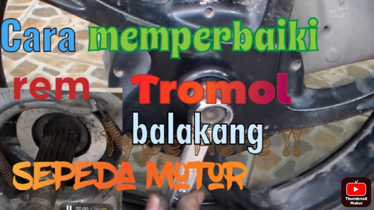 CARA MEMPERBAIKI REM TROMOL BELAKANG MIO J/HOW TO REPAIR REAR TROMOL BRAKES MIO J@sangsoerja1869