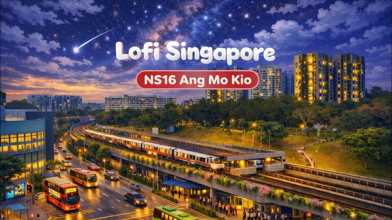 Singapore MRT Lofi | NS16 Ang Mo Kio — Night Calm Journey 🌃 | Familiar Is Beautiful