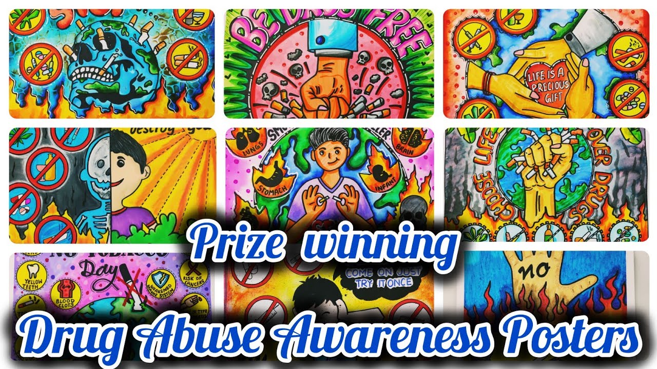 No tobacco day poster drawing / No smoking easy chart project idea / Drug Abuse Drawing