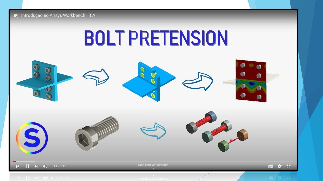 Pré-carga em parafusos | Bolt Pretension | Ansys Workbench
