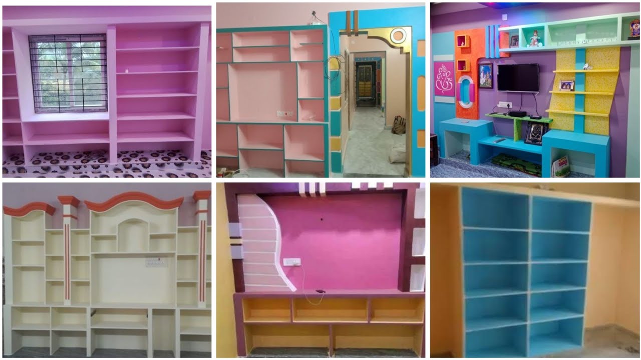 Cement Cupboard Designs Ideas || Cement Almirah Designs || Modern Cement wall Shelves Design 2024