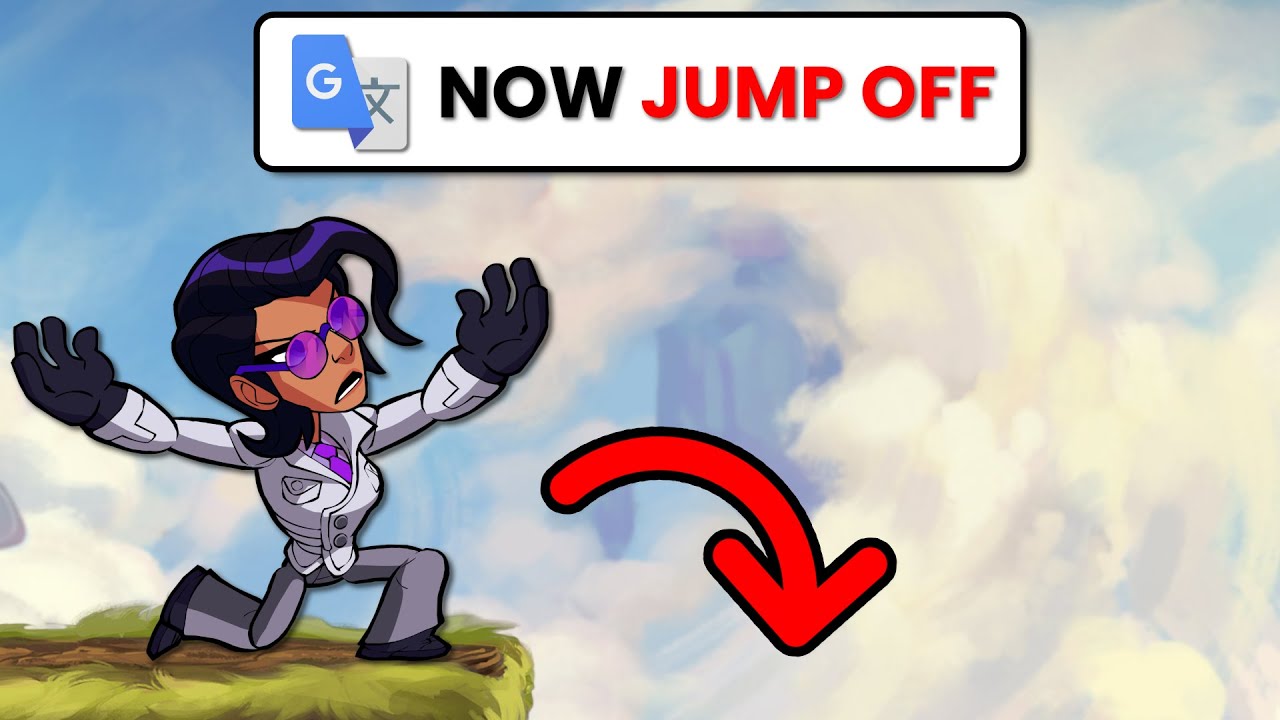 Использование плохо переведённого руководства для игры в Brawlhalla...