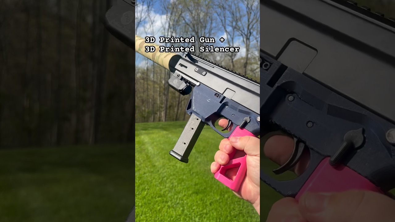 3D Printed Gun + 3D Printed Silencer