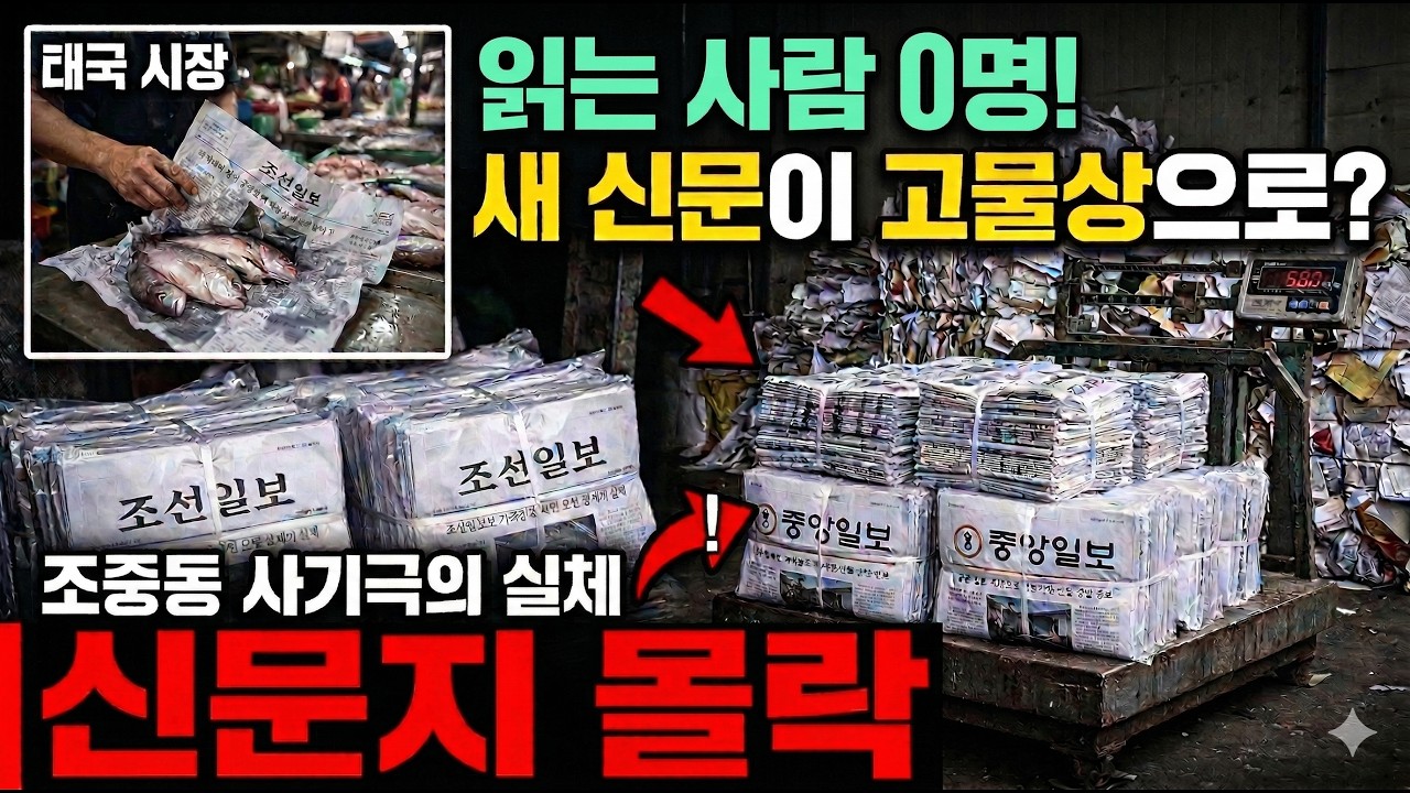 막강한 힘을 가진 신문지가 동남아 '공짜 포장지' 풍년!??..1등 신문의 처참한 몰락!