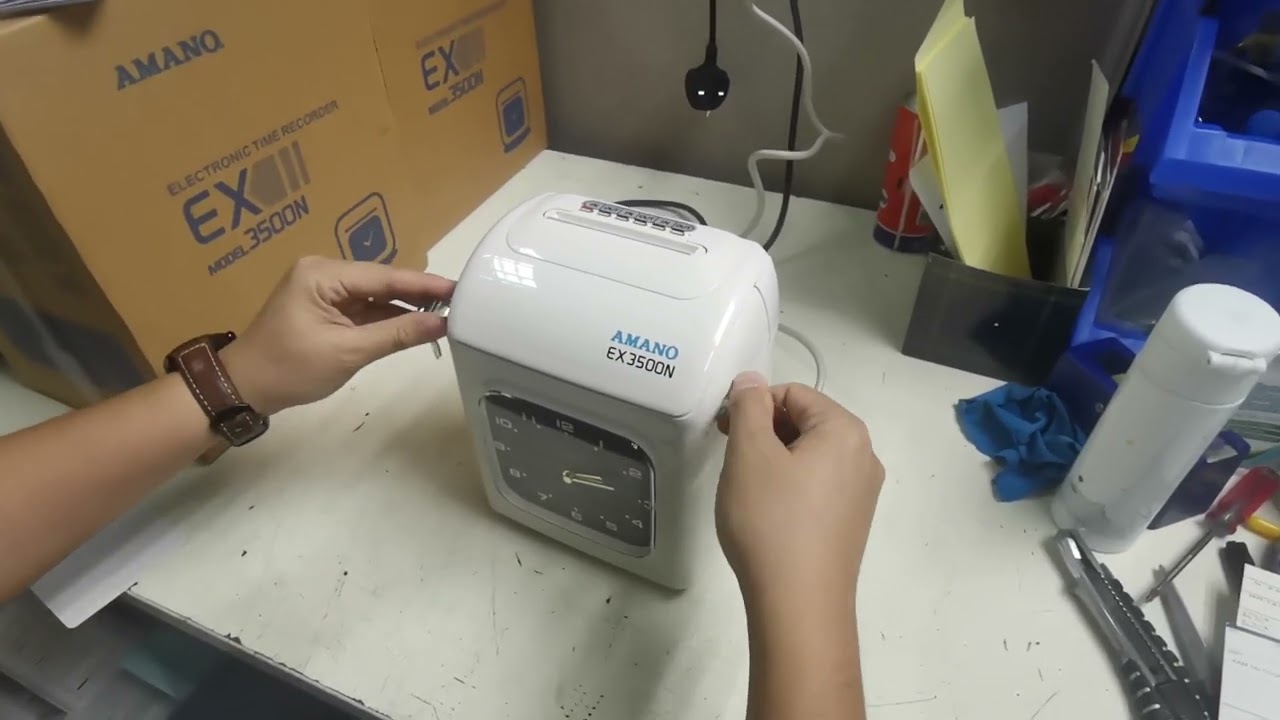 amano ex350 time recorder operation guide include change ribbon