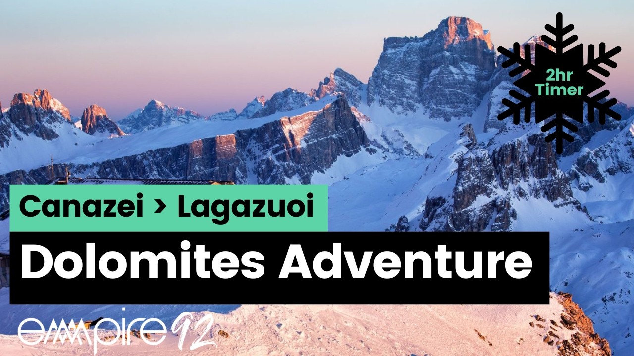Canazei to Lagazuoi Timed Snowboard Mission!
