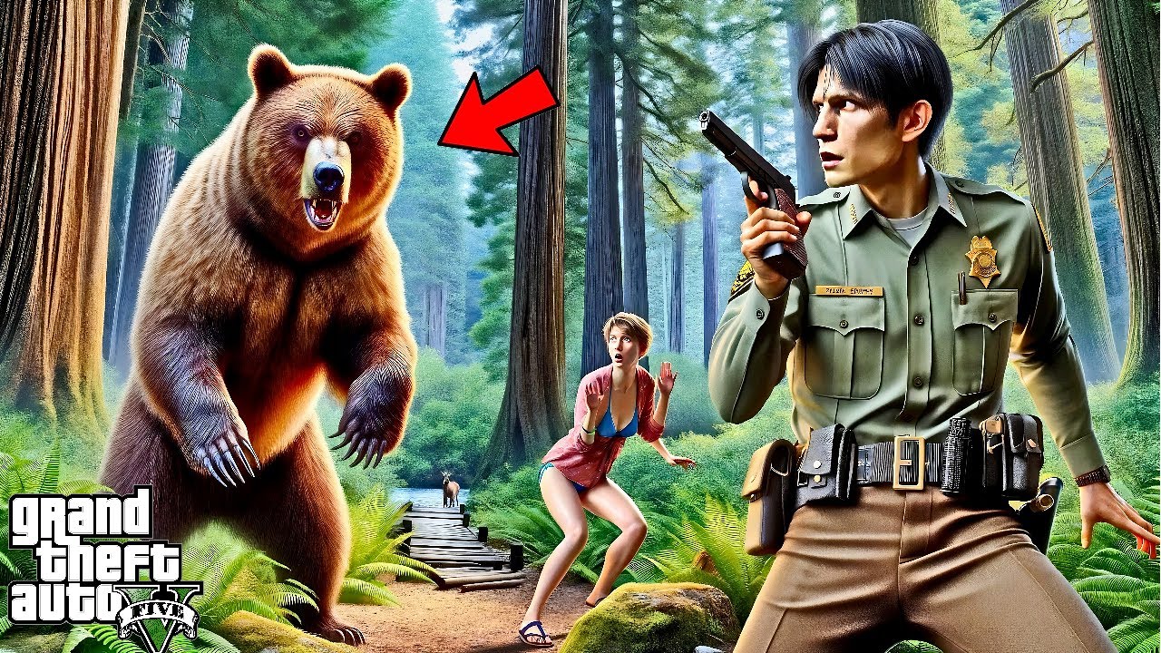 😱Help! Rare Grizzly Bears On The Loose!-GTA 5 Real Life Couples Mod Remastered Season 1 Episode 23