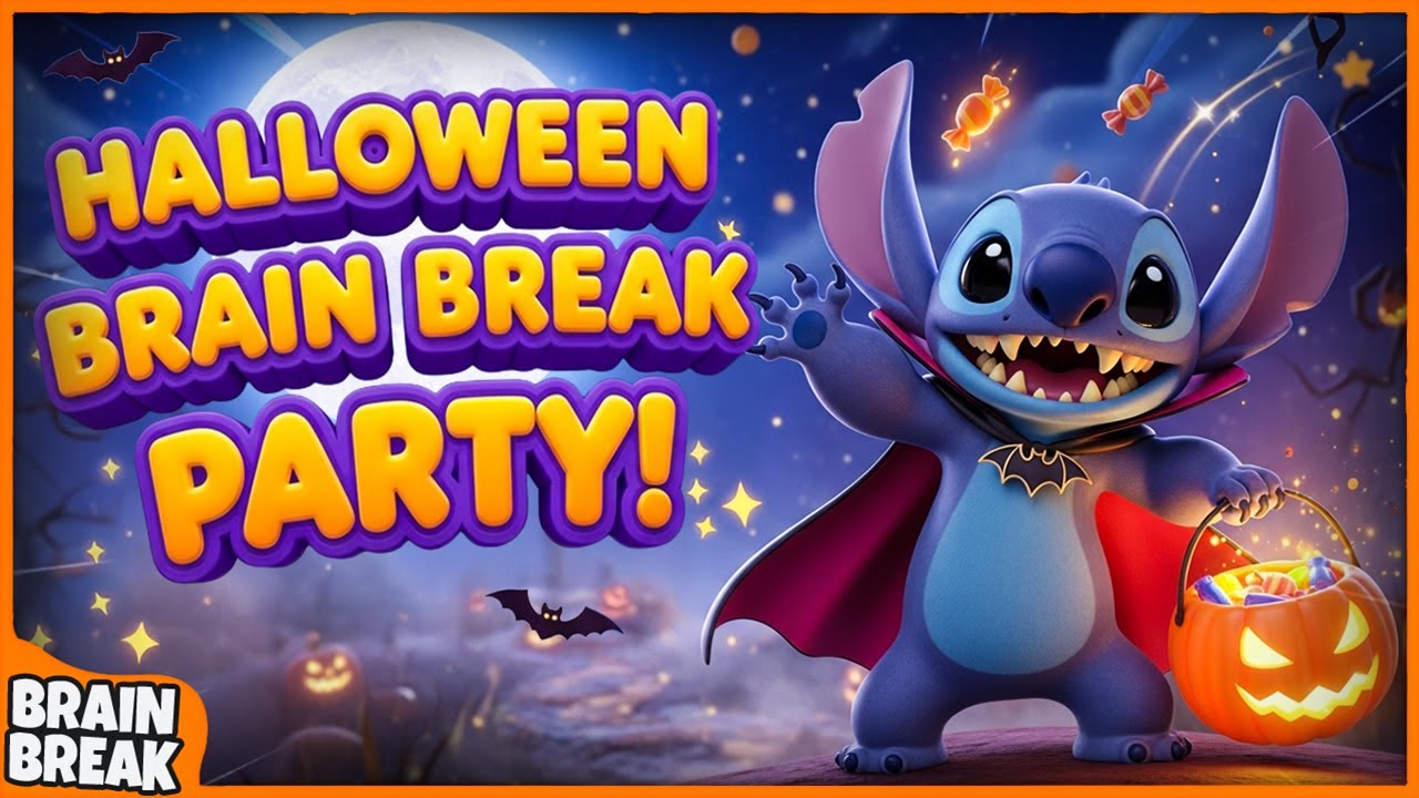 Halloween Brain Break Party | Halloween Games For Kids | Movement Activity | Halloween GoNoodle