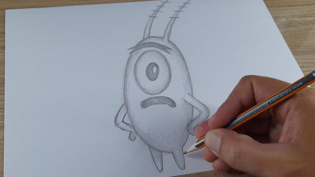COMO DESENHAR O PLANKTON DE BOB ESPONJA