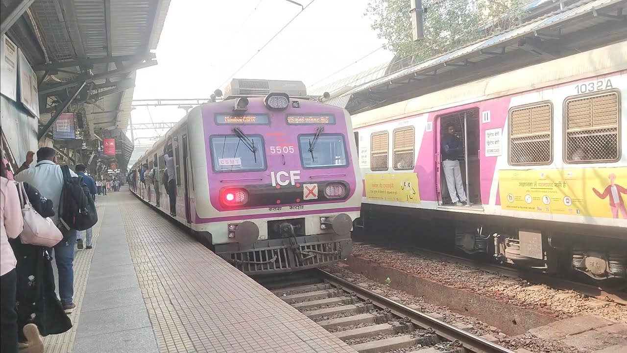 Mumbai local trains journey video railway station | Indian railways station train video today live 
